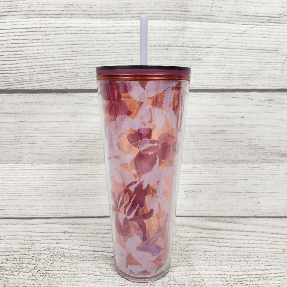 Starbucks Pink Floral Twist Tumbler 24oz
